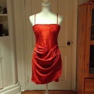 Bold Elements Sleeveless Glitter BodyCon Mini Dress